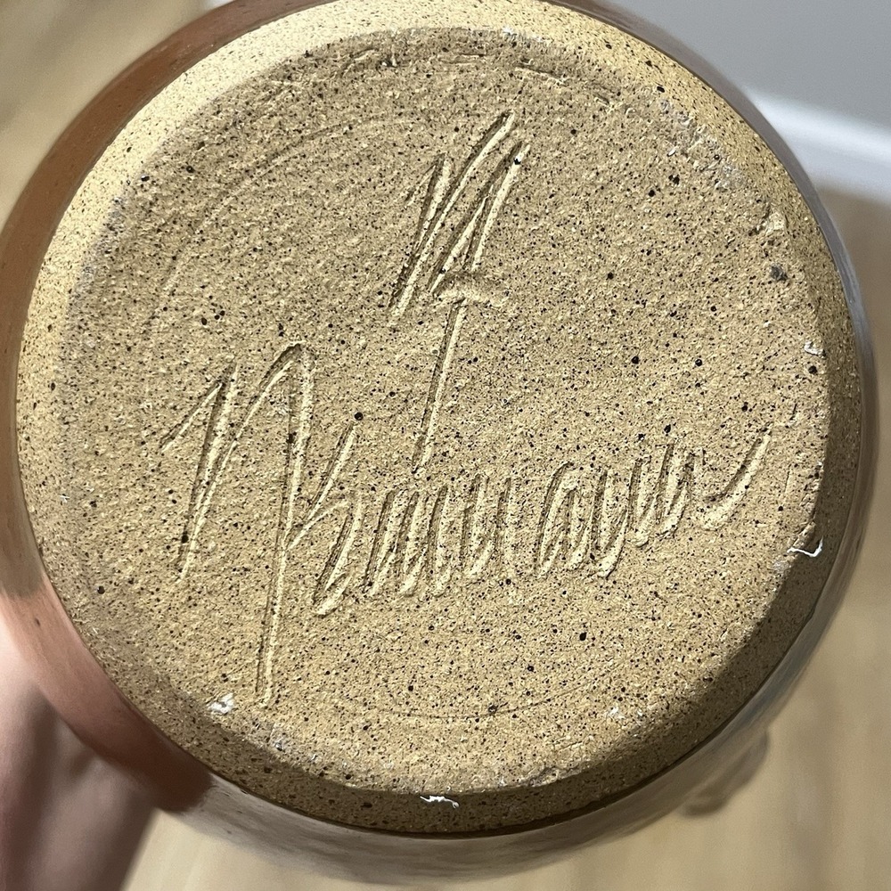 Stoneware‎ Pottery Signed By Val Neumann Pitcher Hand Thrown Earth Tones - Picture 9 of 12